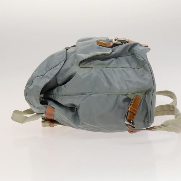 PRADA Backpack Nylon Light Blue Silver Auth 118295 main image 9